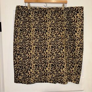 J. Crew NWT  Leopard Print Pencil Skirt Size 22 Offc Classy Dressy Preppy Retro